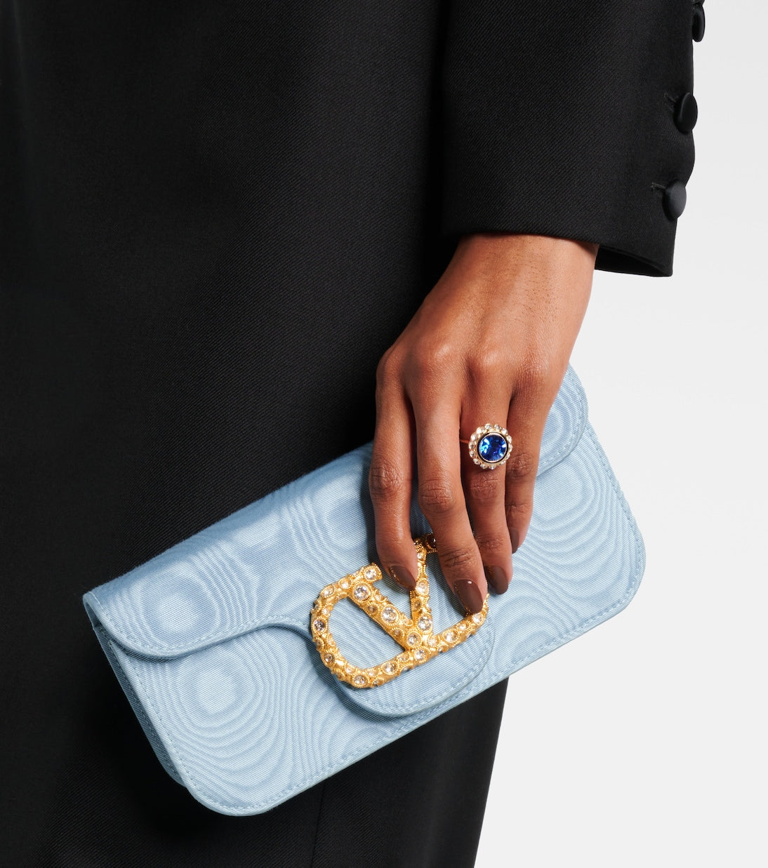 Valentino Garavani - VLogo crystal-embellished ring