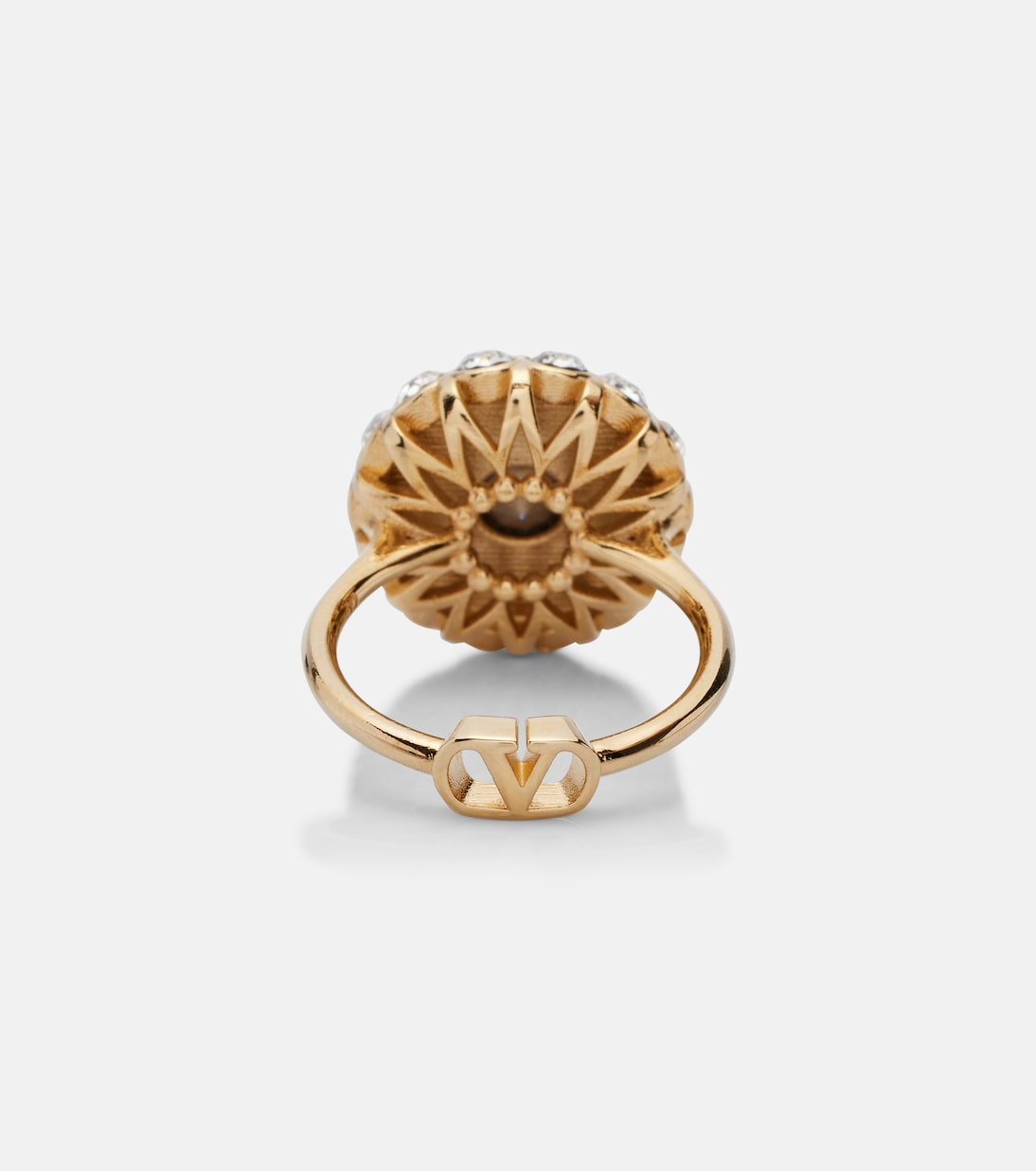 Valentino Garavani - VLogo crystal-embellished ring
