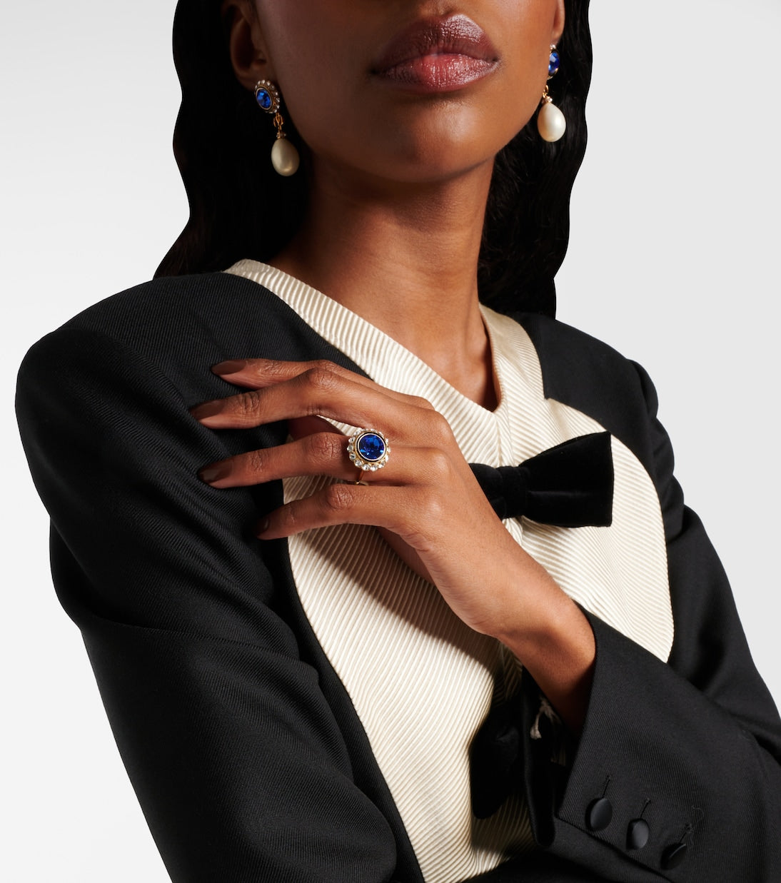 Valentino Garavani - VLogo crystal-embellished ring