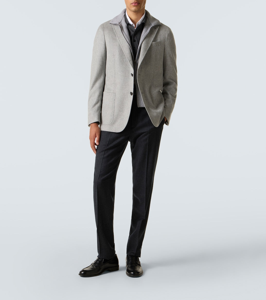 Zegna - Layered cashmere blazer