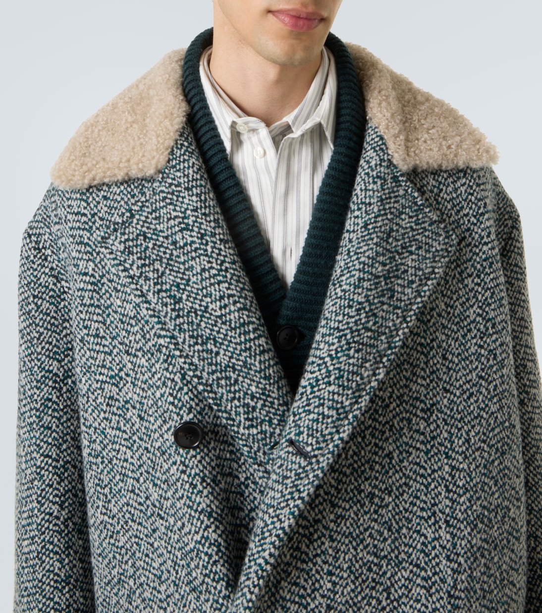 Zegna - Herringbone wool and cashmere coat
