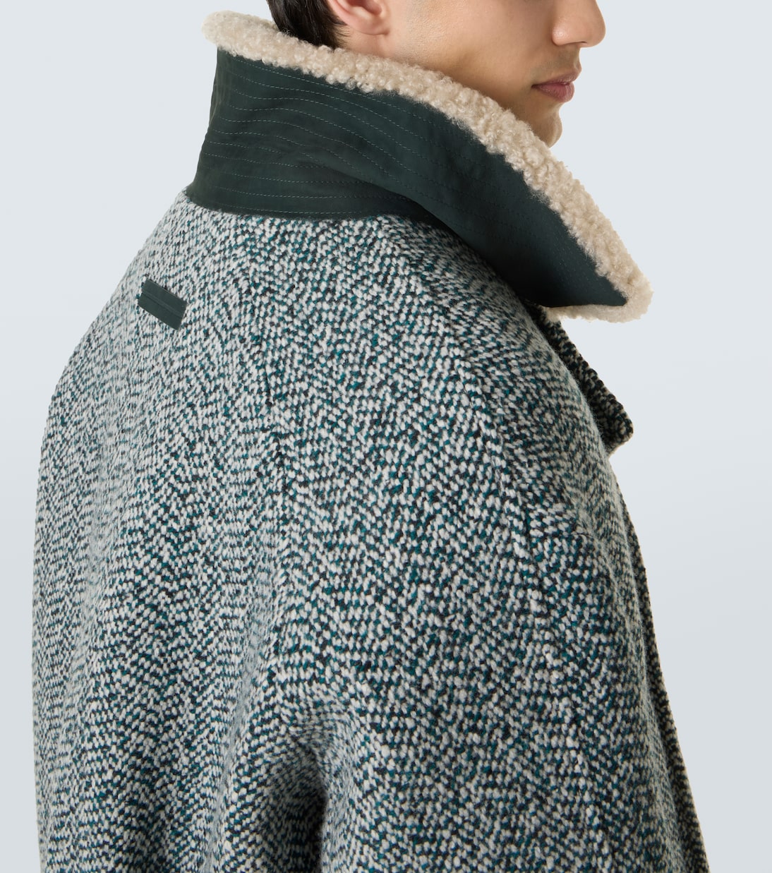 Zegna - Herringbone wool and cashmere coat