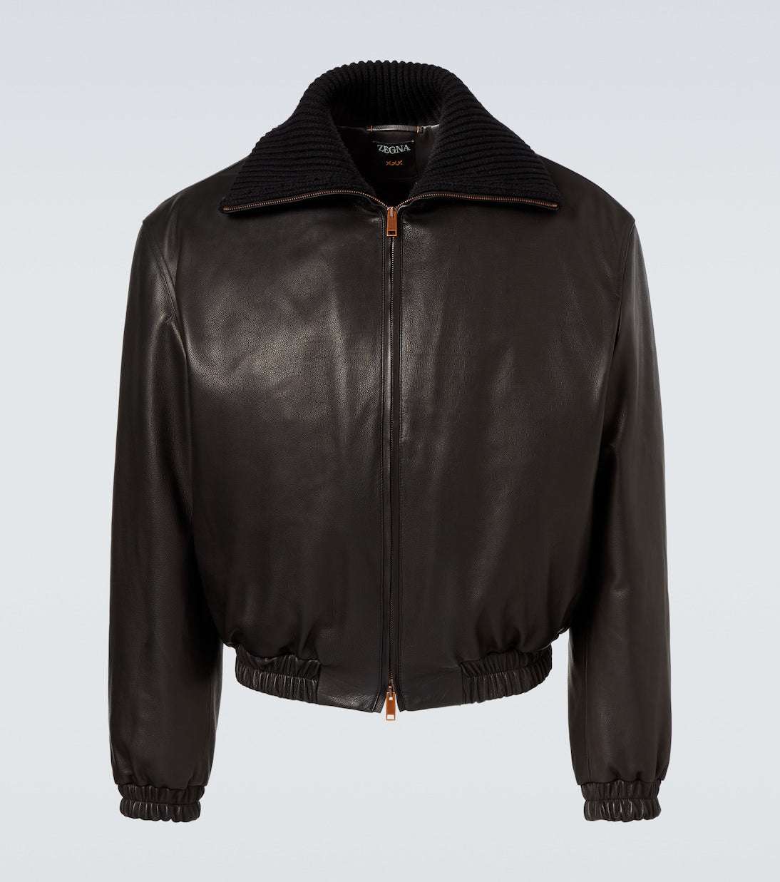Zegna - Leather bomber jacket