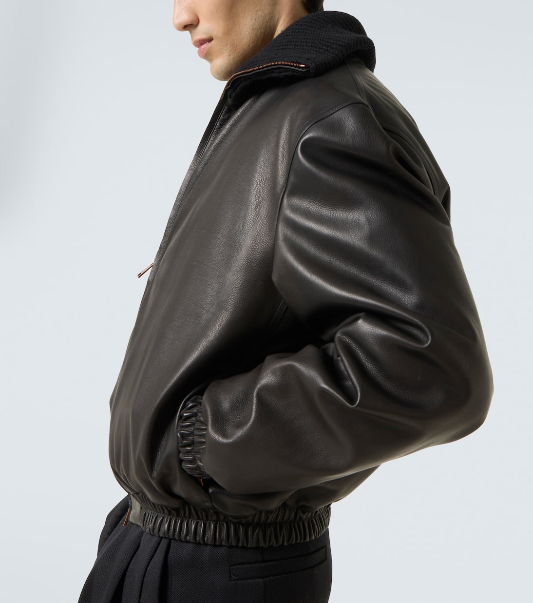Zegna - Leather bomber jacket