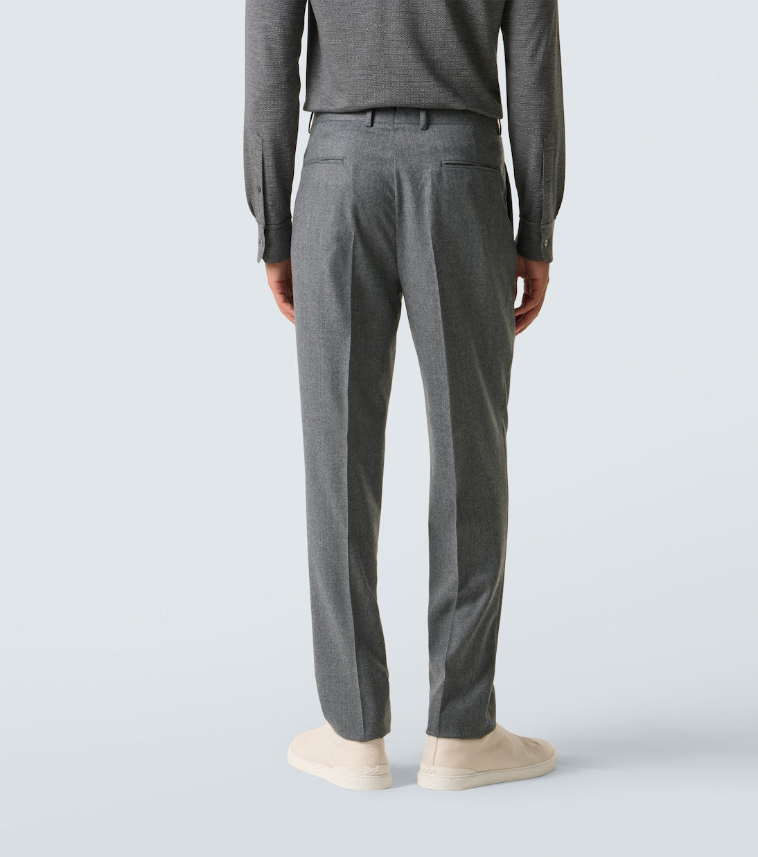 Zegna - Wool flannel straight pants