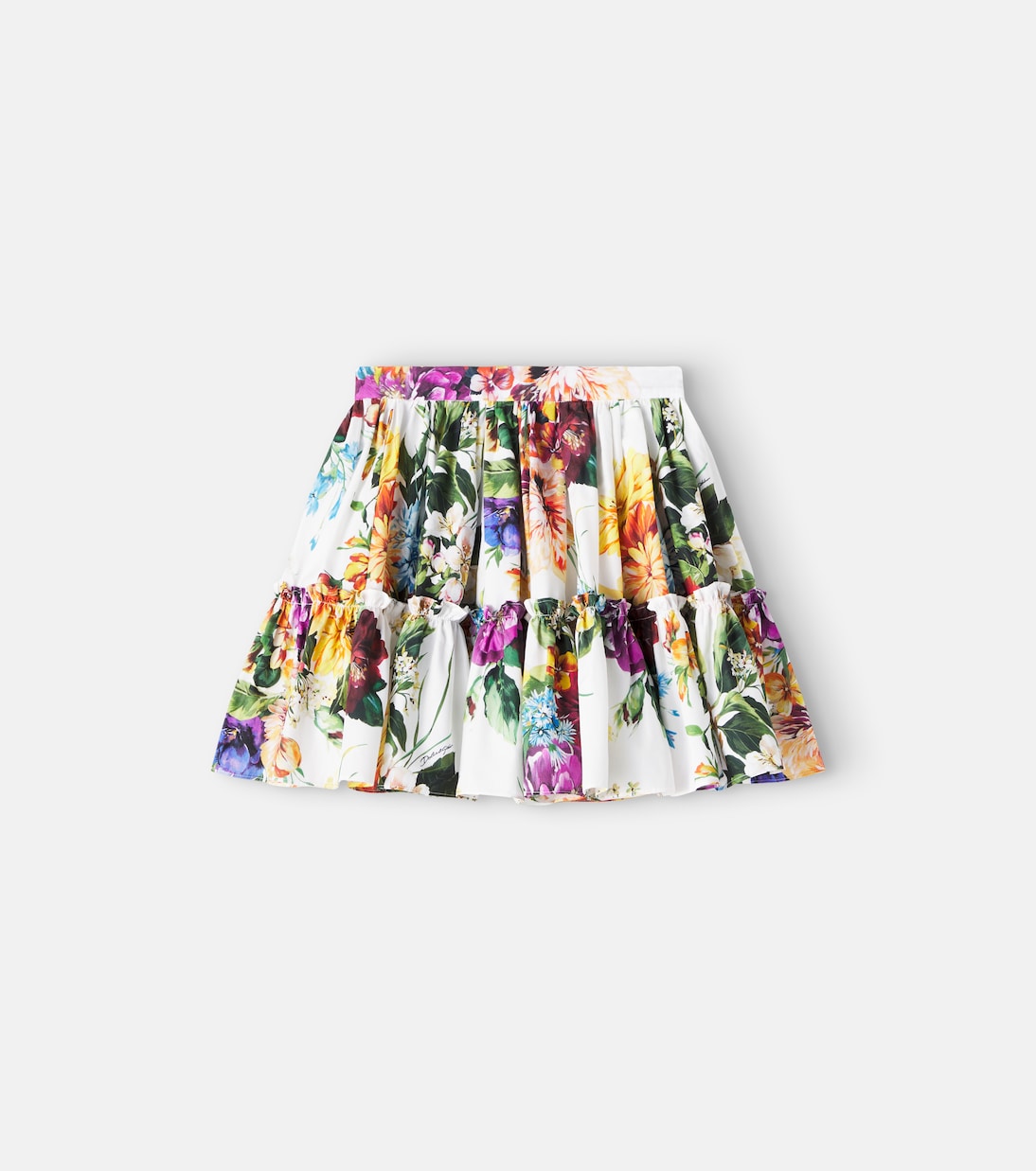 Dolce&Gabbana Kids - Floral cotton poplin skirt