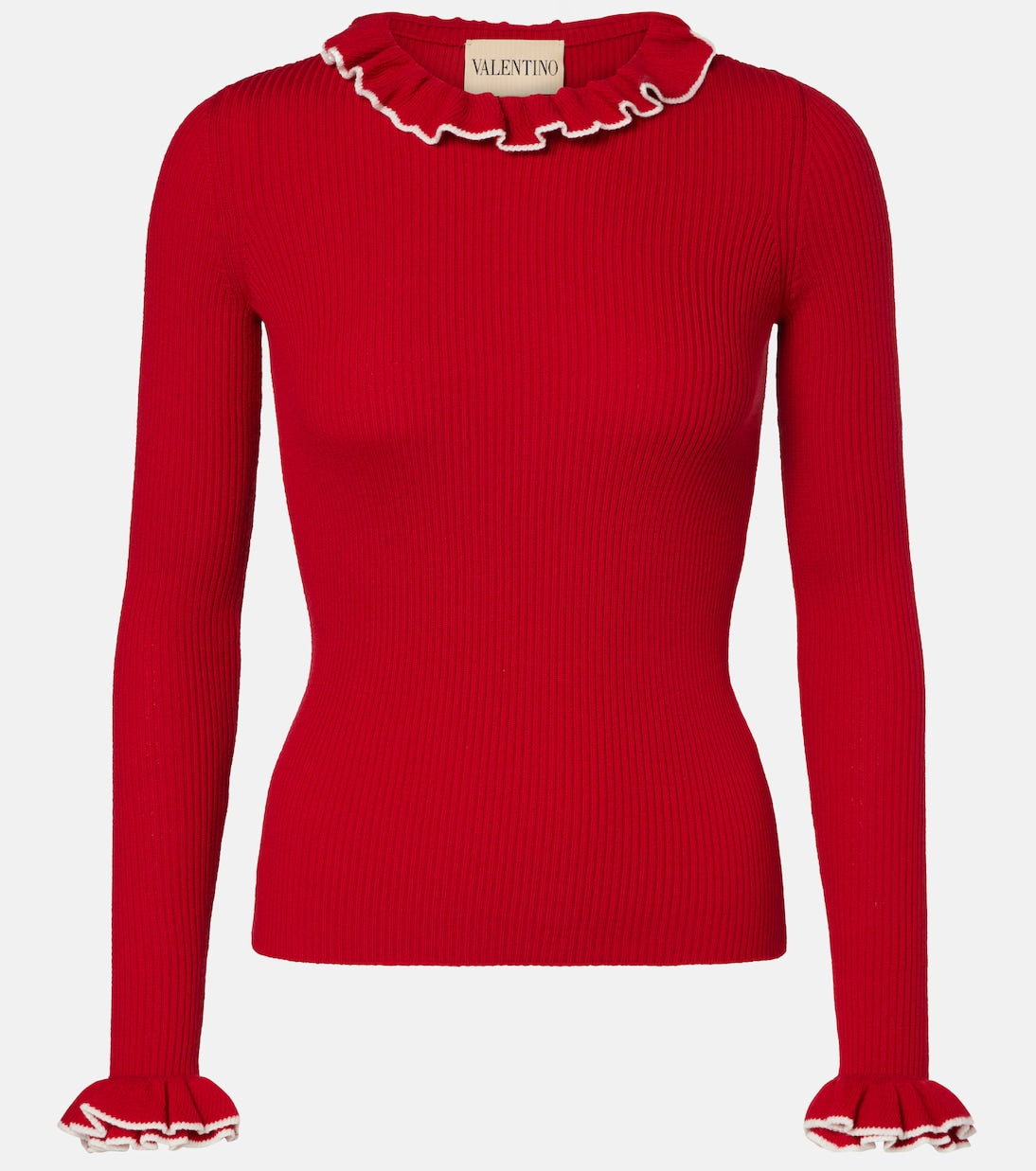 Valentino Garavani - Ruffled virgin wool sweater