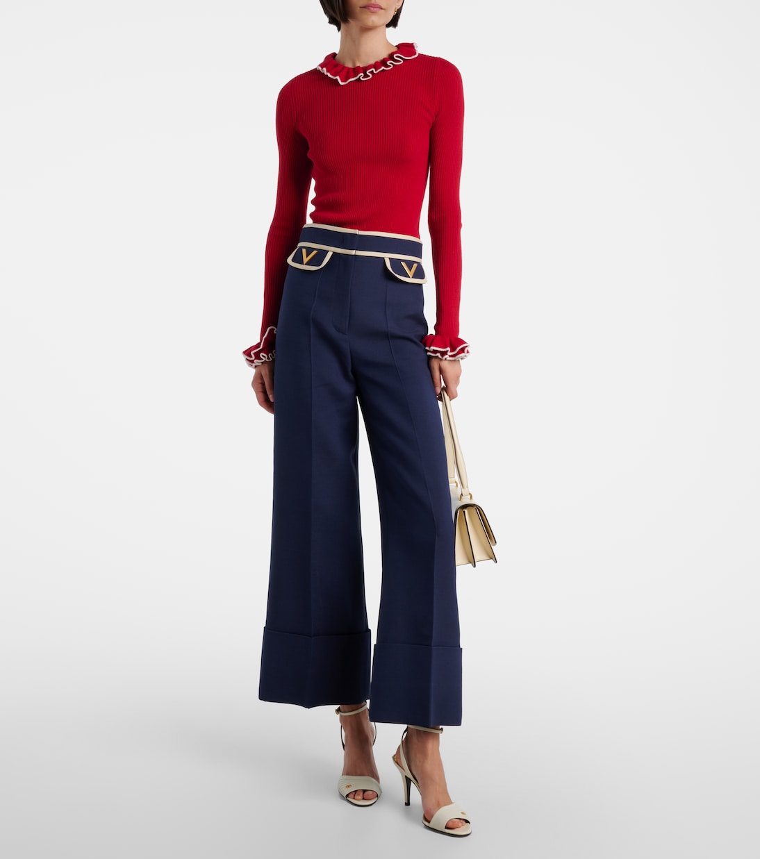Valentino Garavani - Ruffled virgin wool sweater
