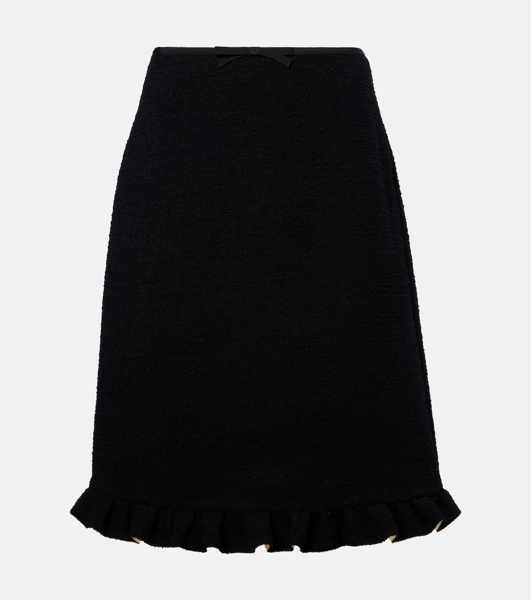 Valentino Garavani - Ruffled wool-blend miniskirt