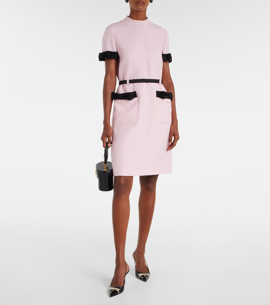 Valentino Garavani - Crepe Couture bow-detail minidress