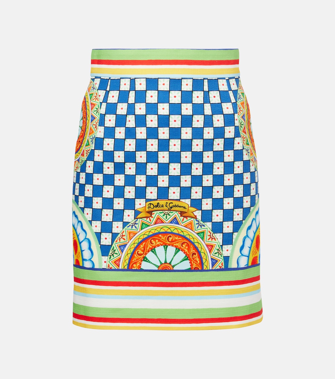 Dolce&Gabbana - Cotton patterned miniskirt