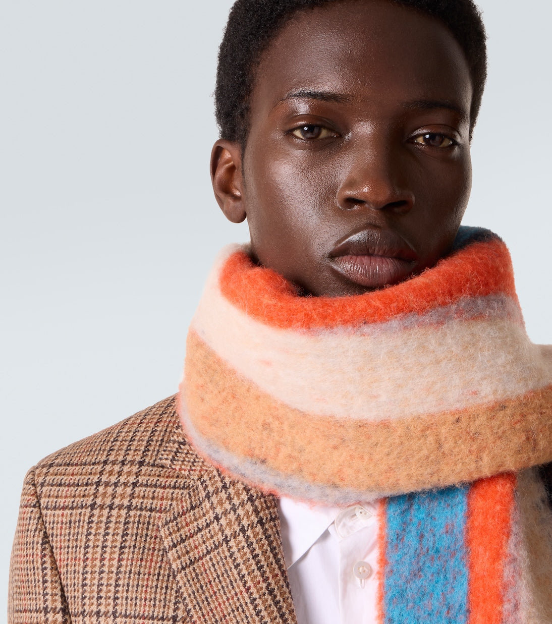 Loewe - Fringed striped alpaca-blend scarf