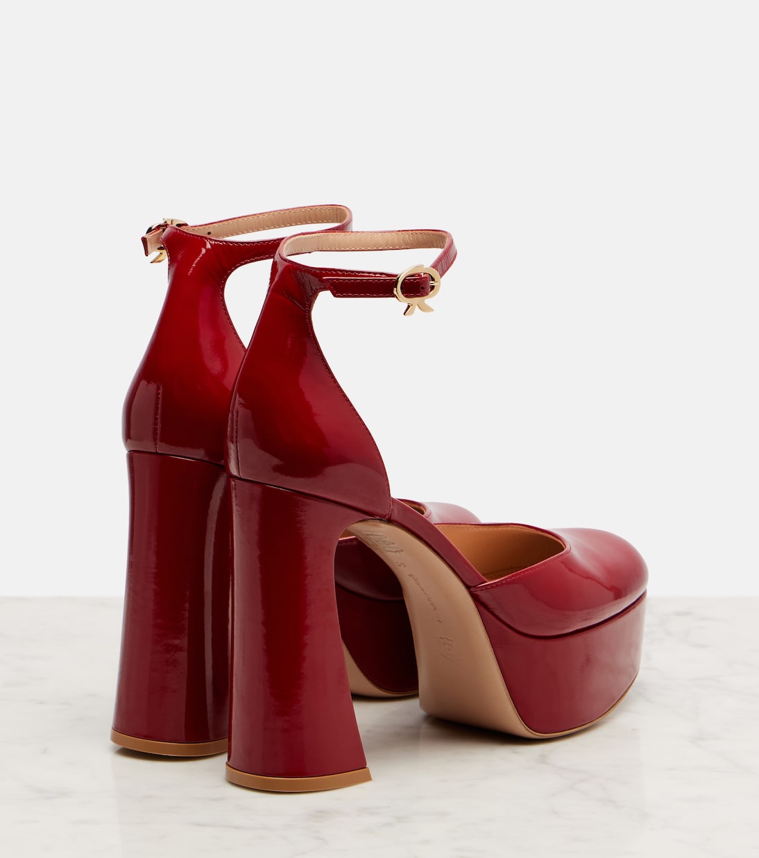 Gianvito Rossi - Hilary 100 patent leather platform pumps