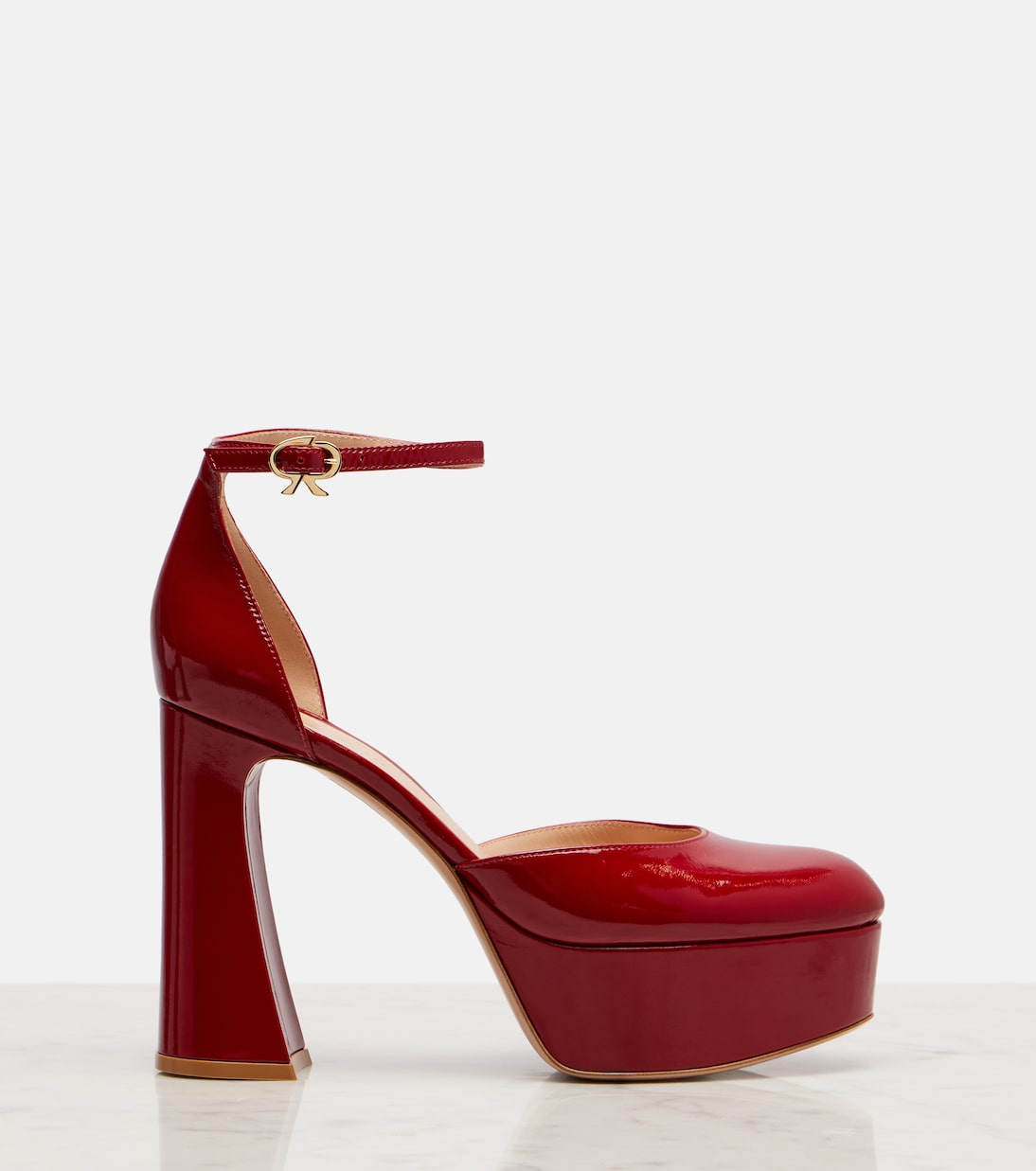 Gianvito Rossi - Hilary 100 patent leather platform pumps