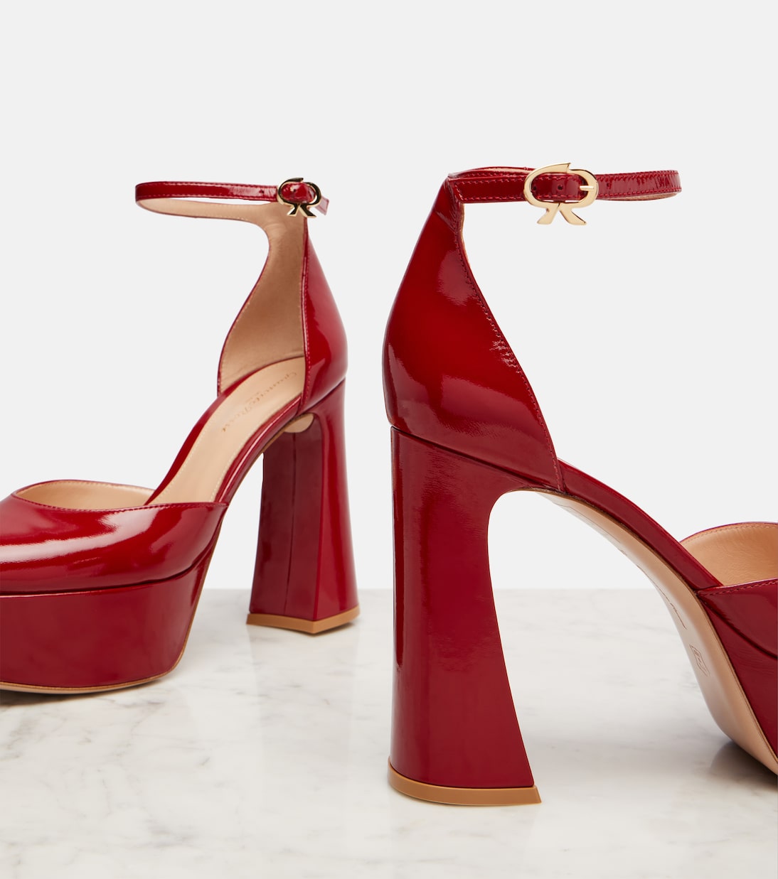 Gianvito Rossi - Hilary 100 patent leather platform pumps