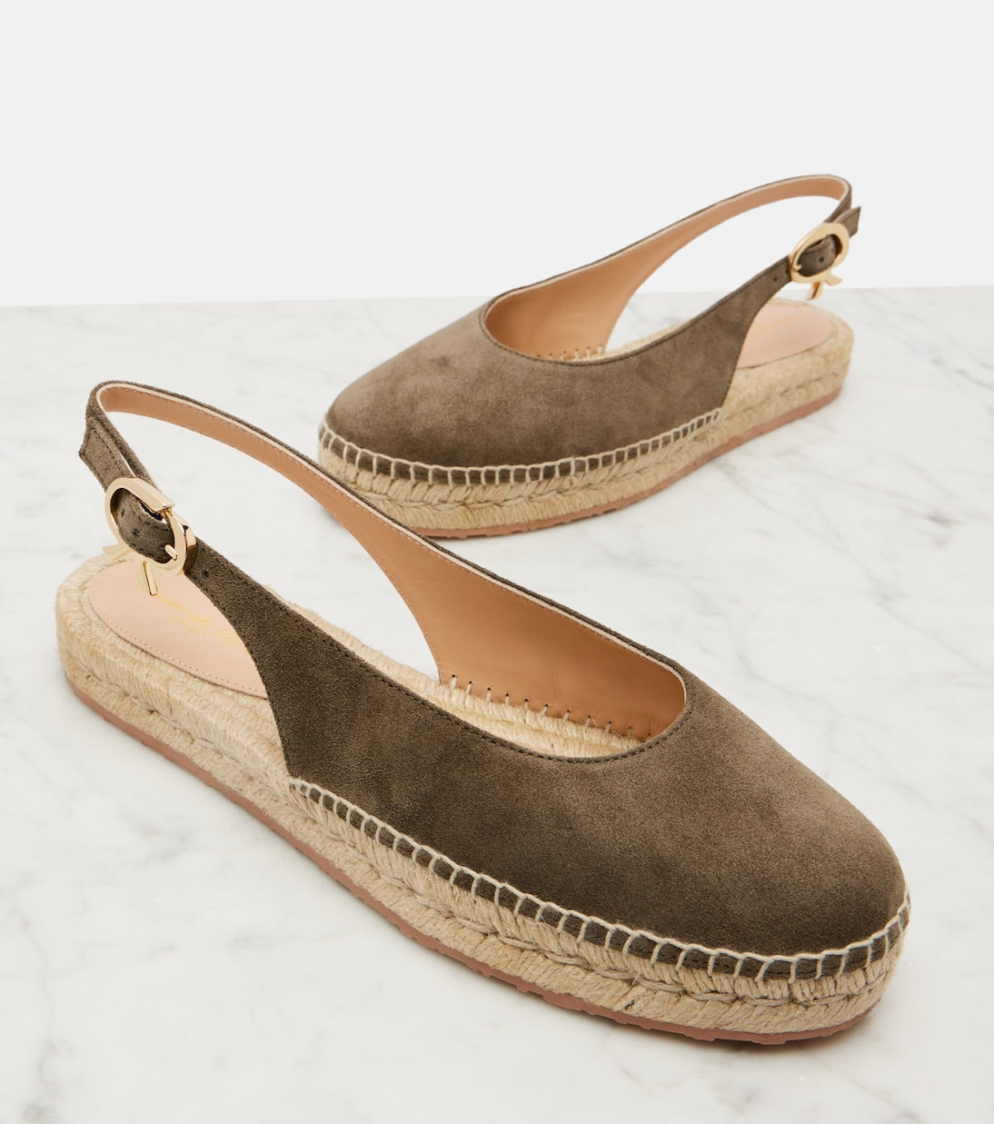 Gianvito Rossi - Paz suede slingback espadrilles