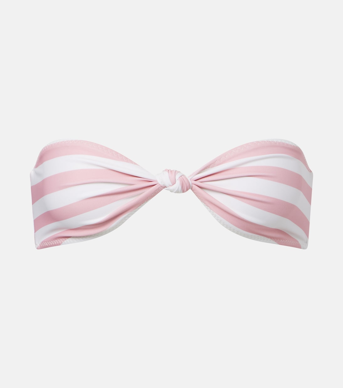 Same - Knotted striped bandeau bikini top
