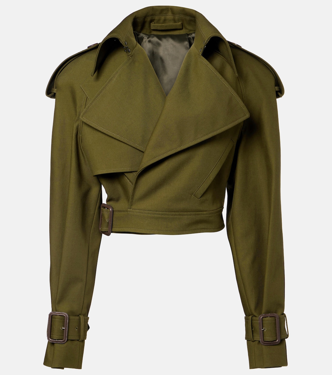Wardrobe.NYC - Cropped cotton twill trench coat
