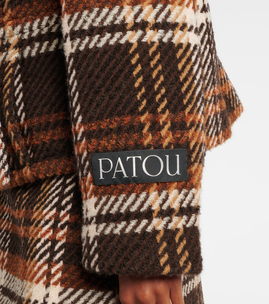Patou - Checked double-breasted wool-blend jacket