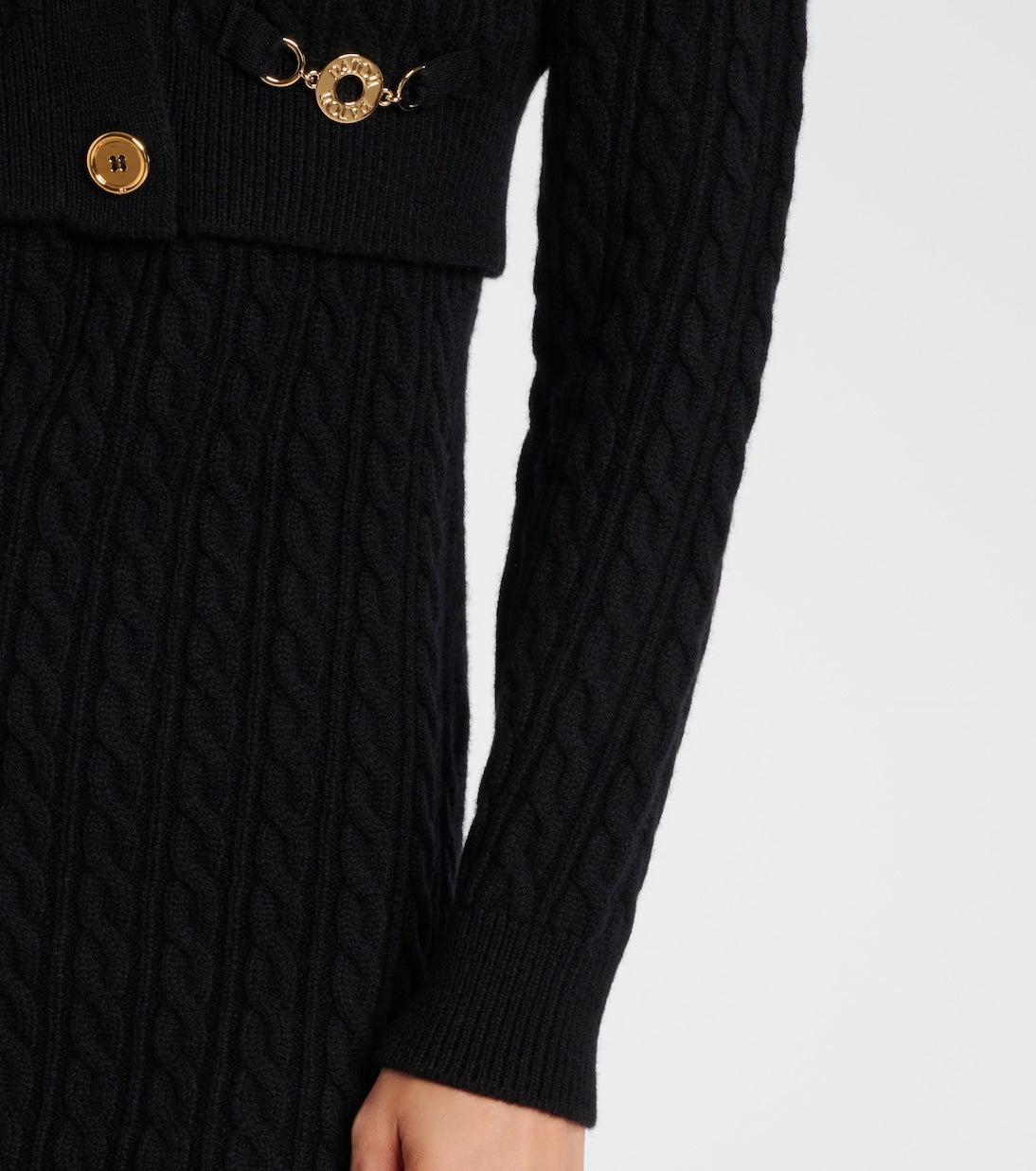Patou - Cable-knit wool and cashmere cardigan
