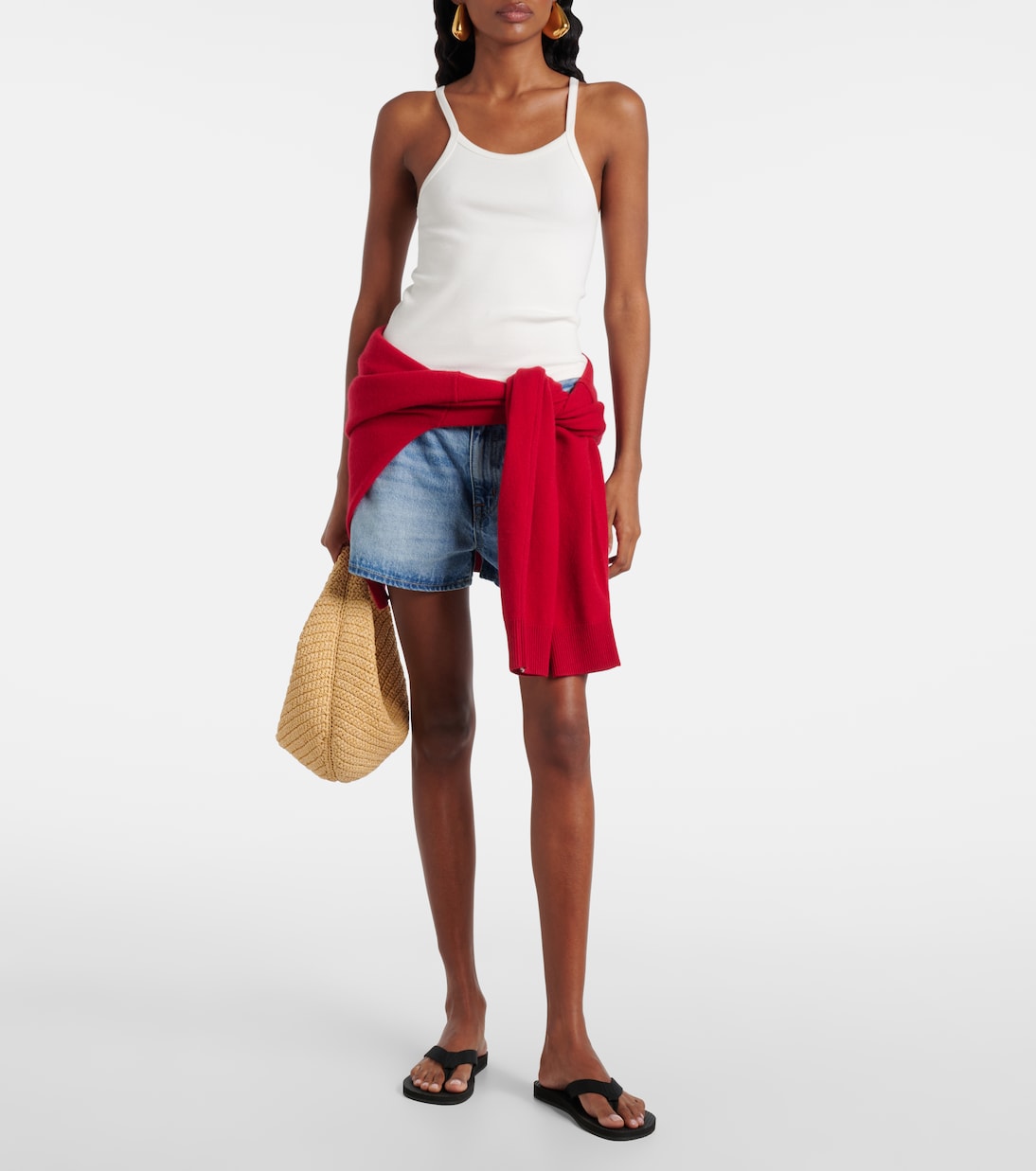 SLVRLAKE - Ribbed-knit cotton jersey tank top
