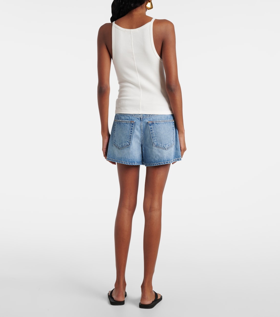 SLVRLAKE - Ribbed-knit cotton jersey tank top