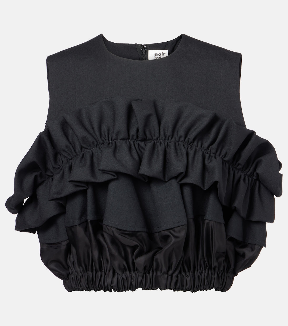 Noir Kei Ninomiya - Ruffled wool top
