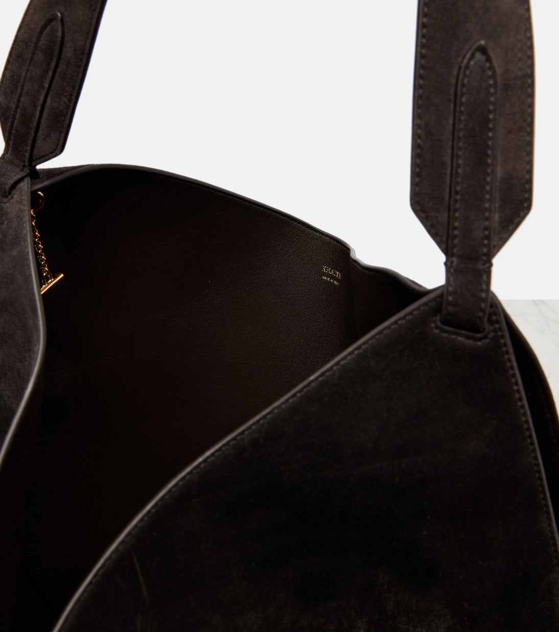 Khaite - Lotus Small suede tote bag