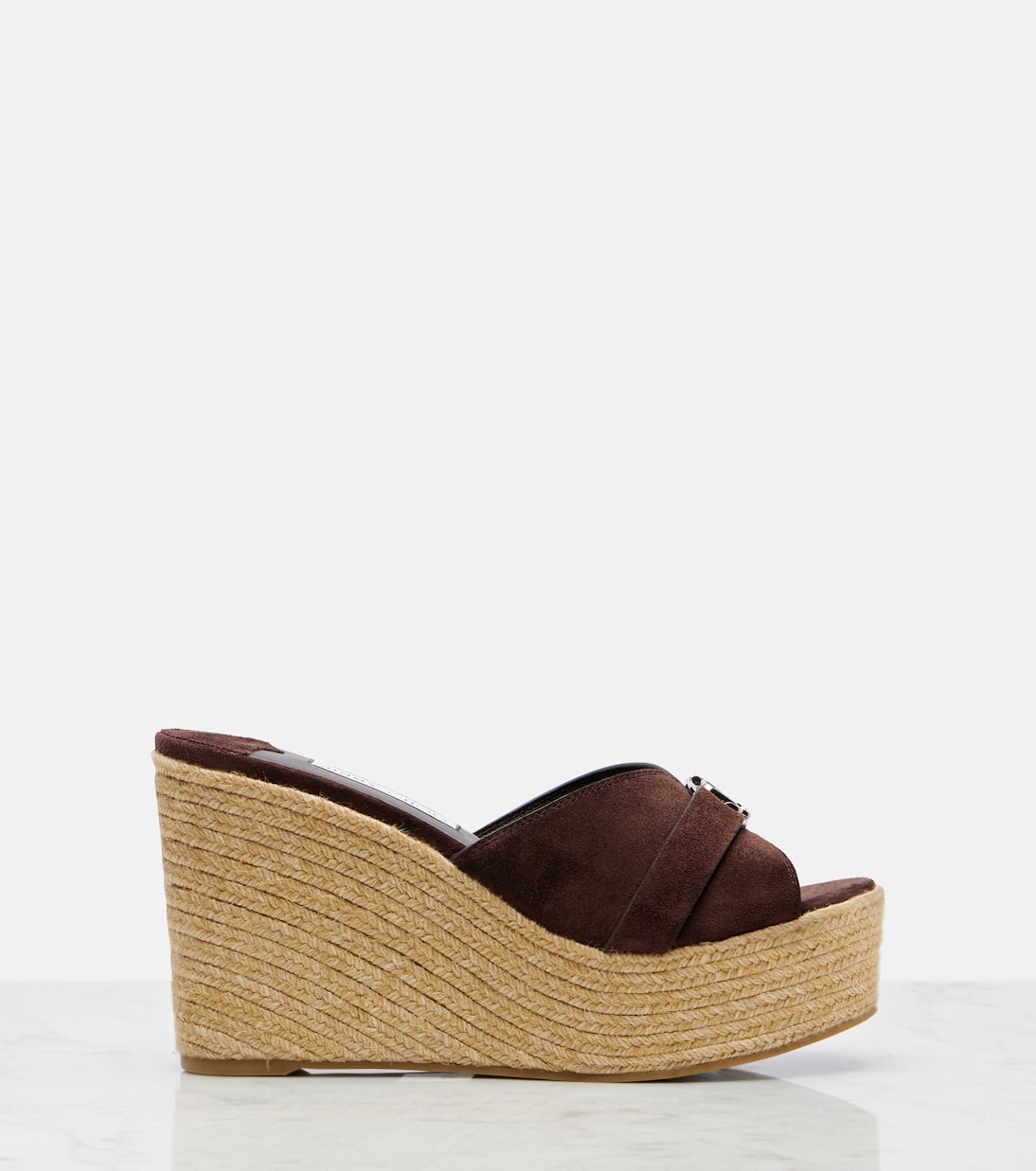 Jimmy Choo - Leda 100 suede espadrille wedges