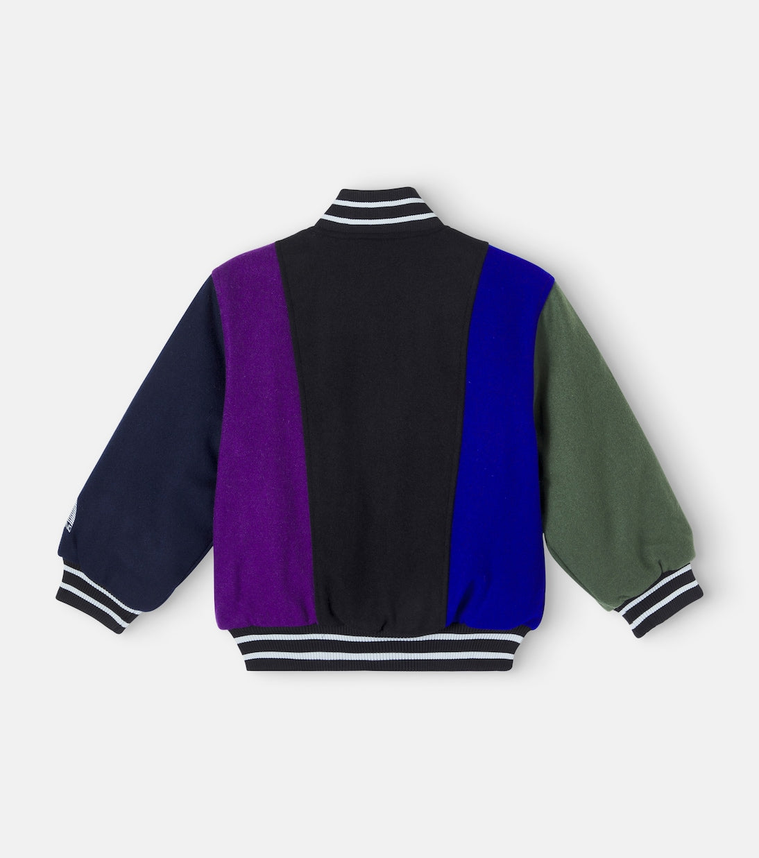 Molo - Hani striped wool-blend varsity jacket