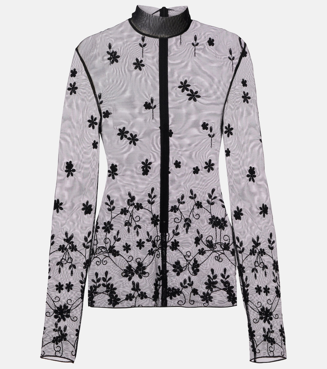 Toteme - Embroidered tulle blouse