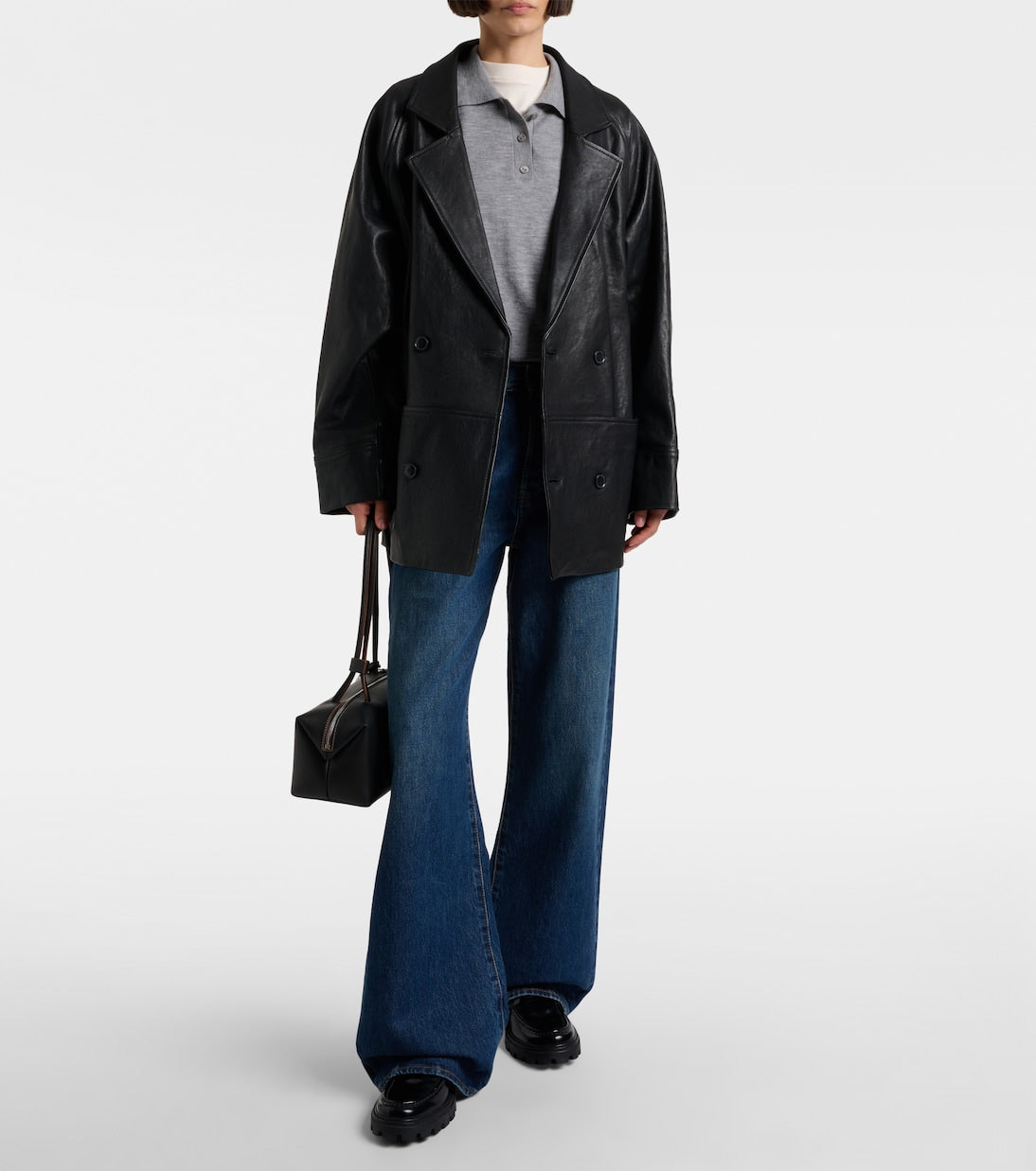 Frame - Oversized leather jacket
