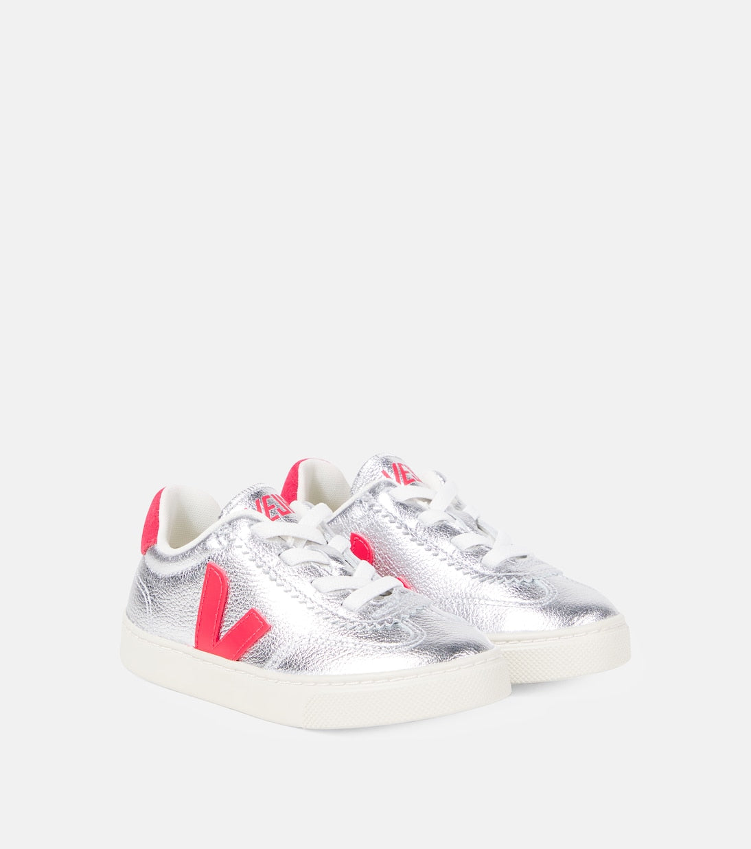 Veja Kids - Volley metallic leather sneakers