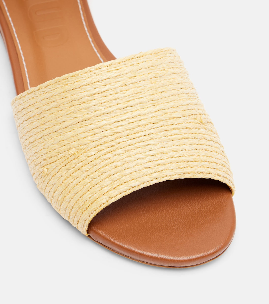 Staud - Catharine raffia and leather sandals