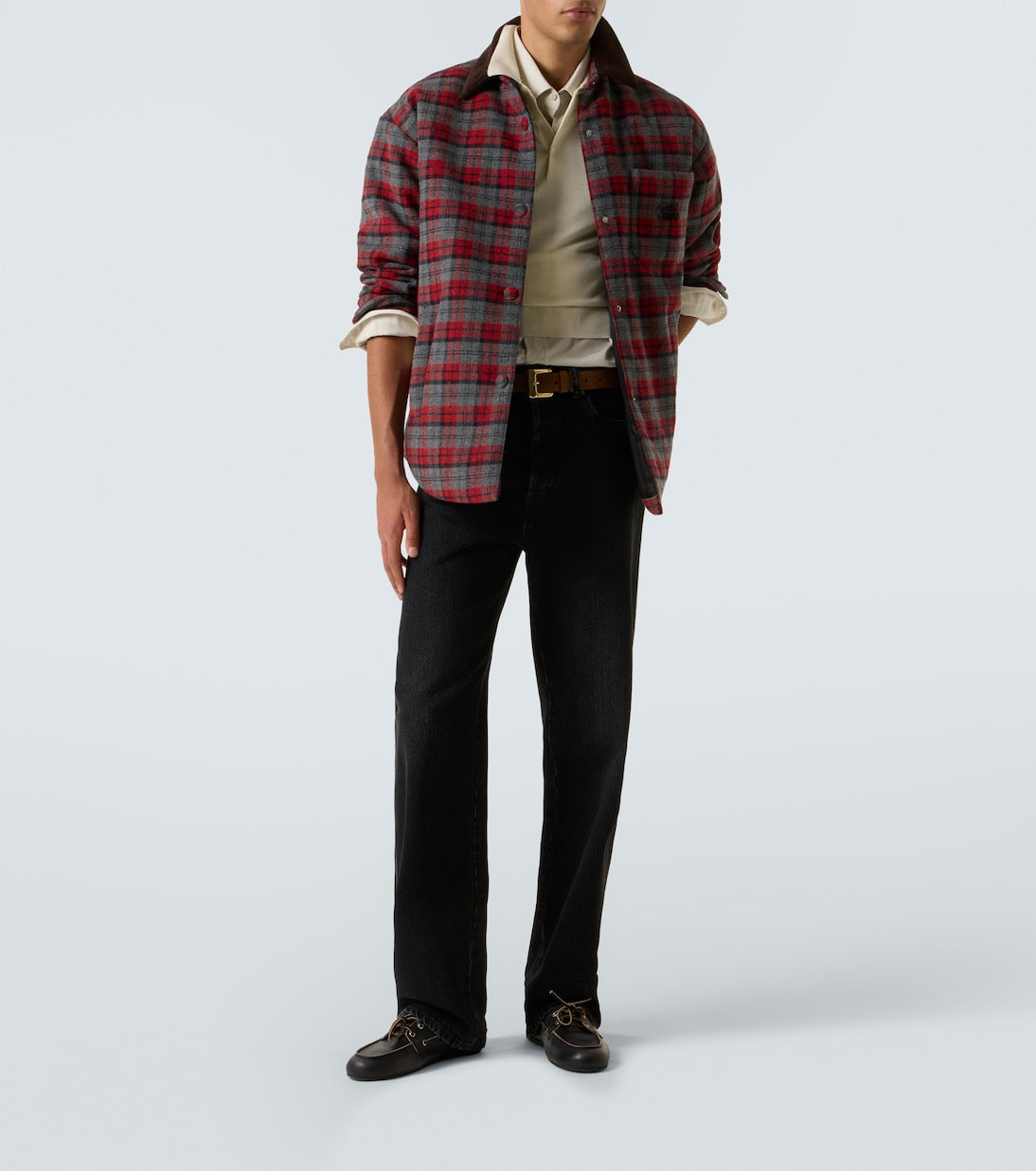 Miu Miu - Plaid virgin wool down overshirt