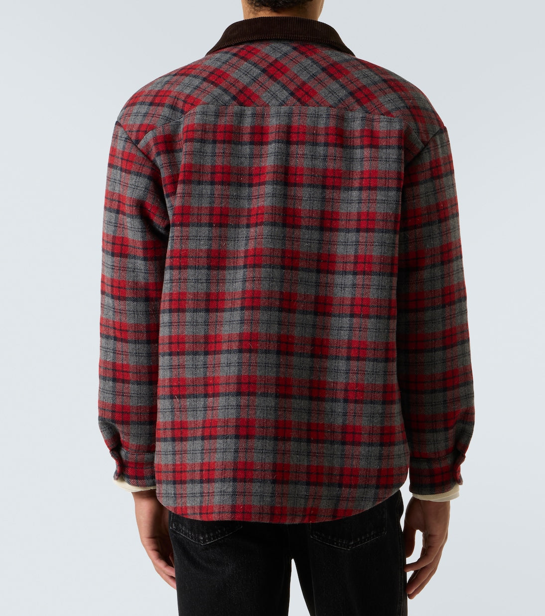 Miu Miu - Plaid virgin wool down overshirt