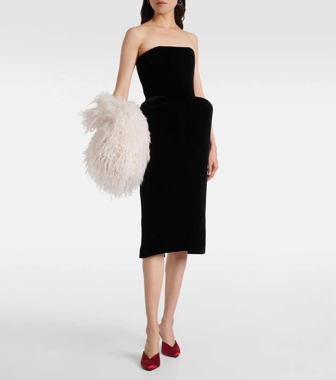 David Koma - Velvet bustier dress
