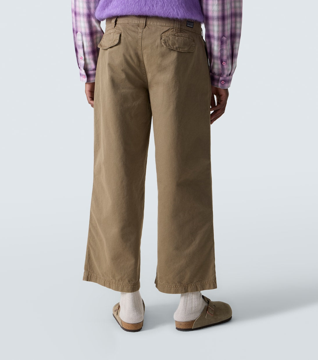 ERL - High-rise wide-leg jeans