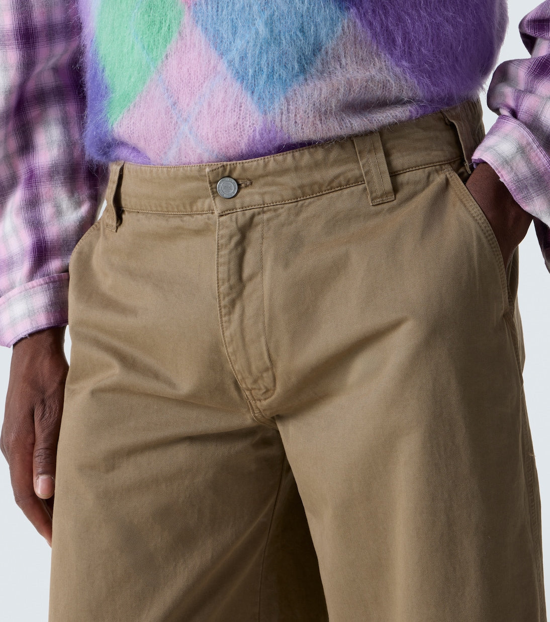 ERL - High-rise wide-leg jeans