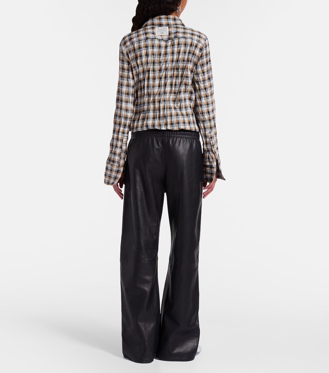 Acne Studios - Leather wide-leg pants
