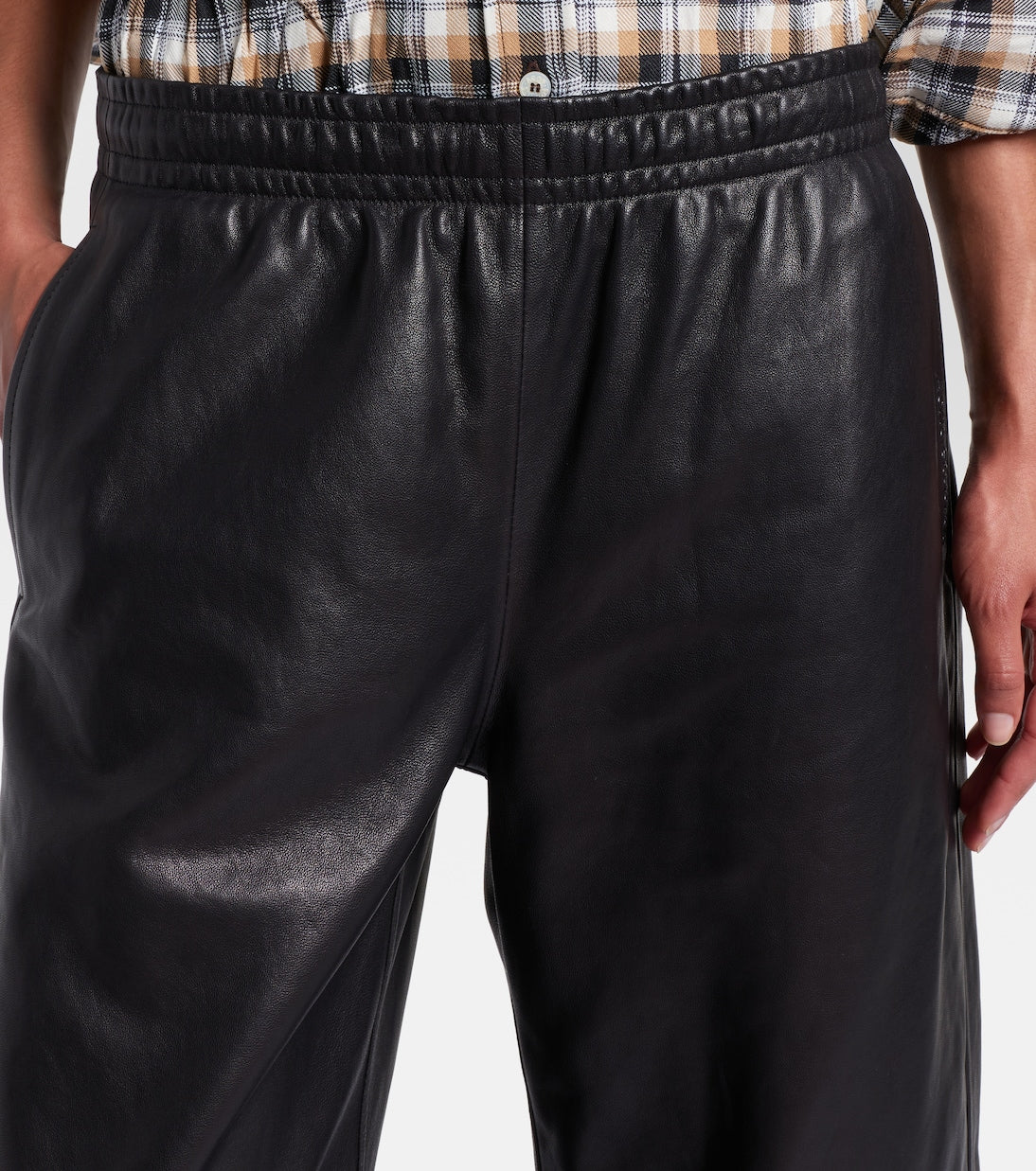 Acne Studios - Leather wide-leg pants