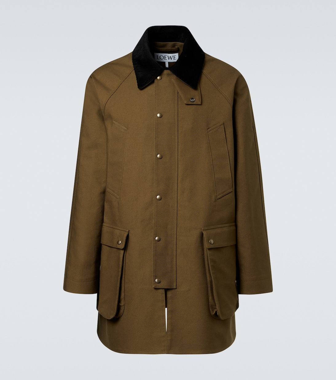 Loewe - Corduroy-trimmed cotton drill coat