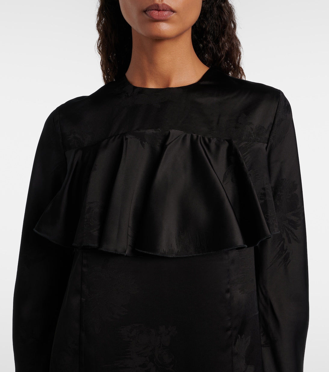 Ganni - Open-back ruffled minidress