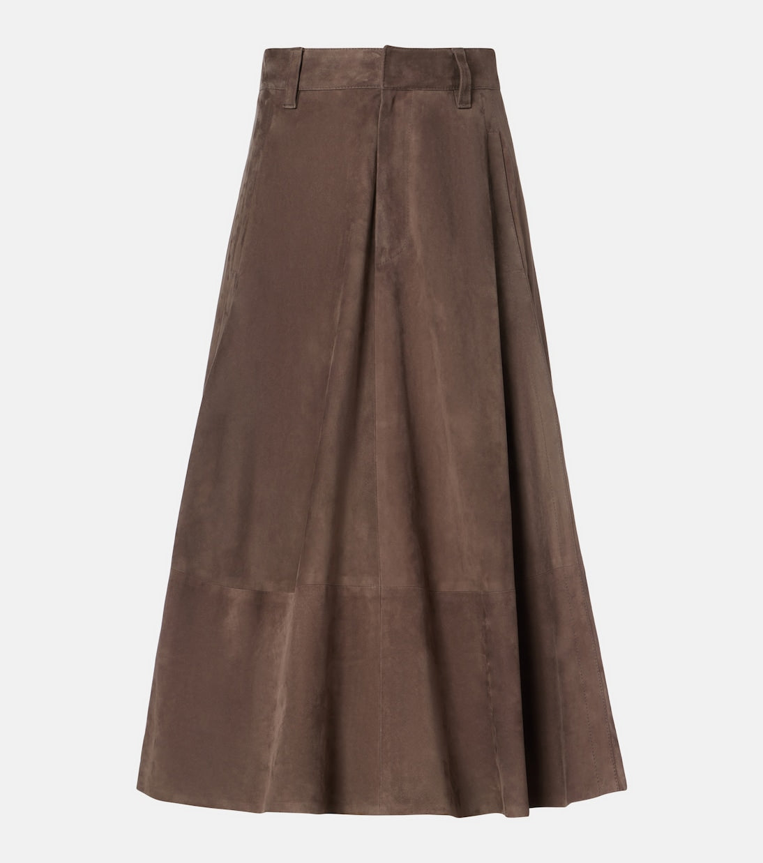 Brunello Cucinelli - Suede midi skirt