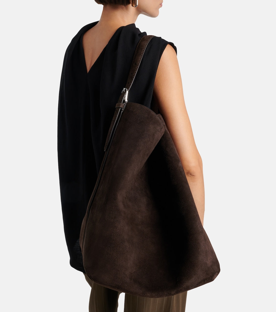 Toteme - Belted Large suede tote bag