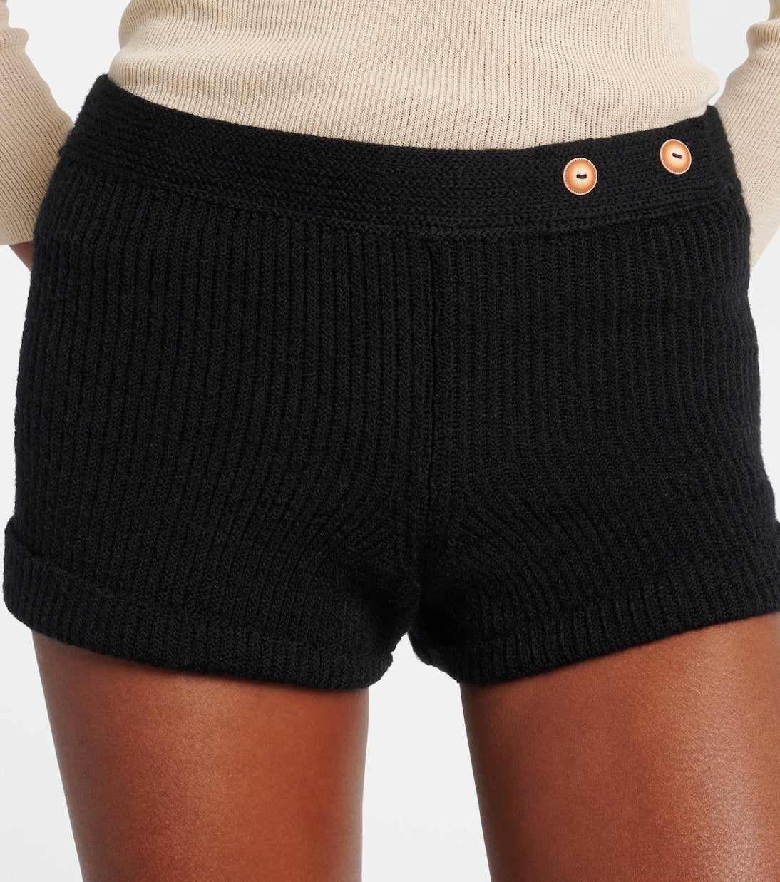 Isabel Marant - Diha knitted wool-blend shorts