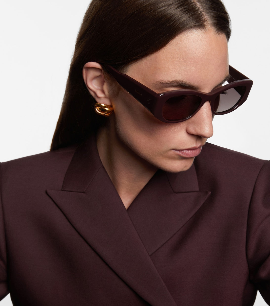 Celine Eyewear - Celine 3 Dots rectangular sunglasses