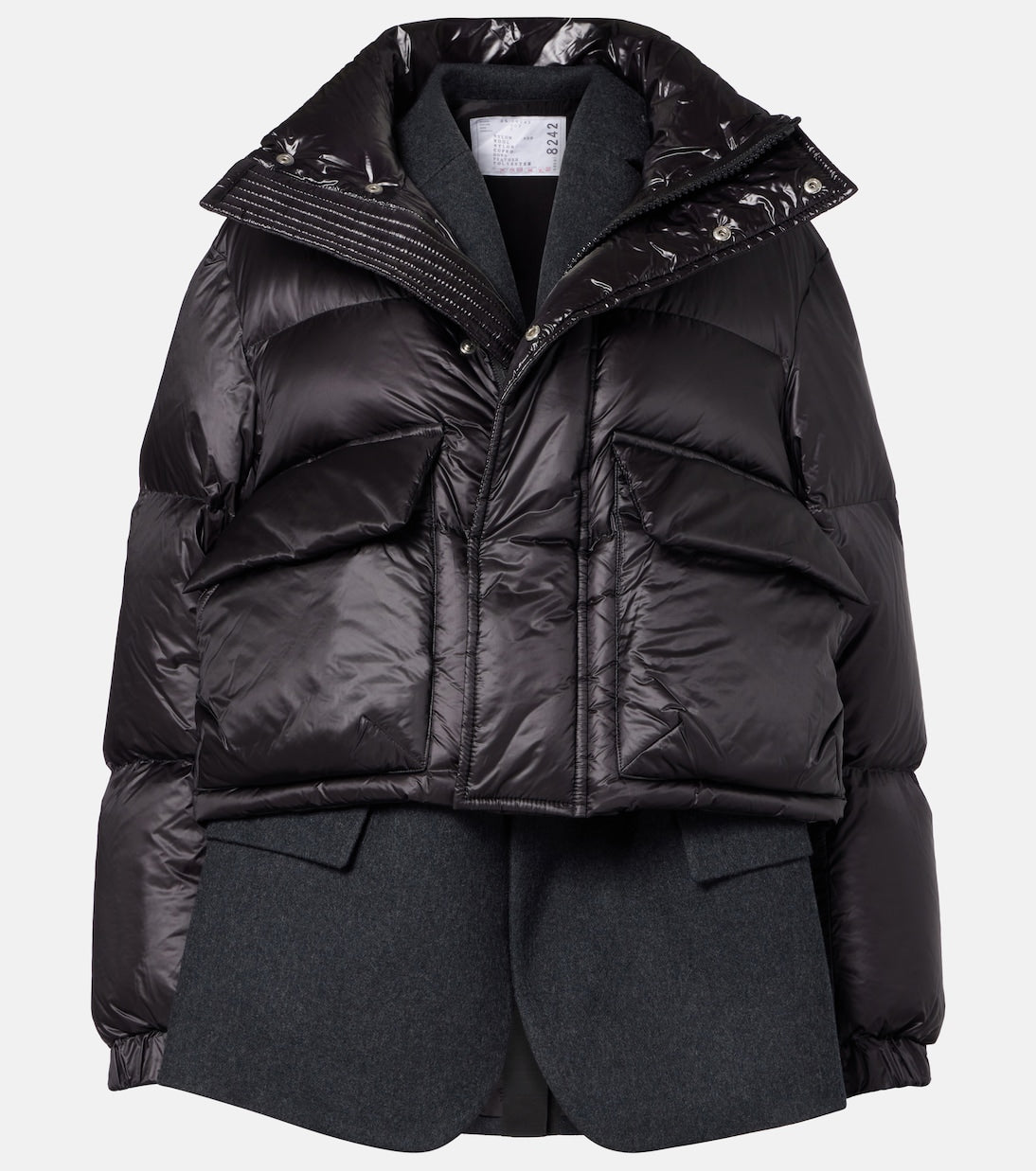 Sacai - Layered wool down jacket