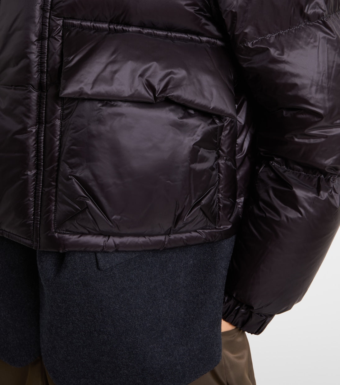 Sacai - Layered wool down jacket