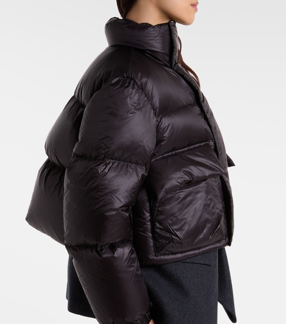 Sacai - Layered wool down jacket